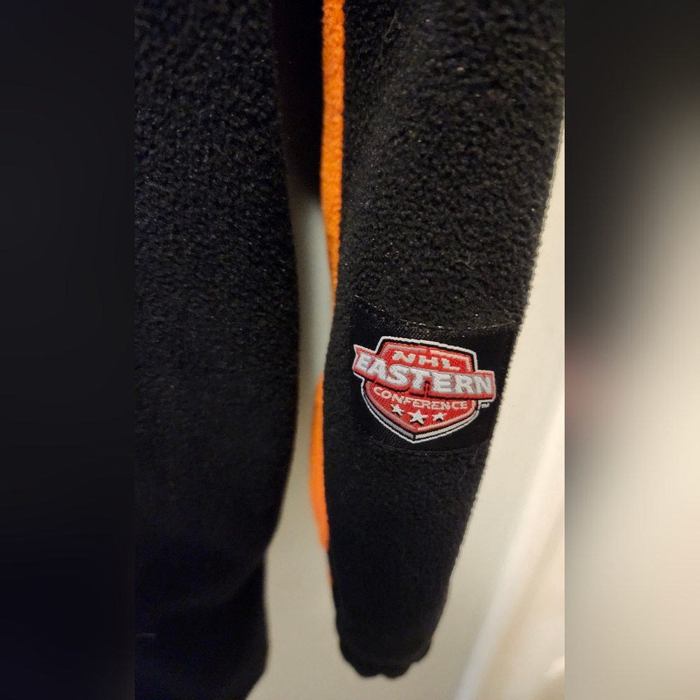 Majestic Philadelphia Flyers Mens 2XL XXL Orange & Black 1/4 Zip Pullover - Picture 4 of 9